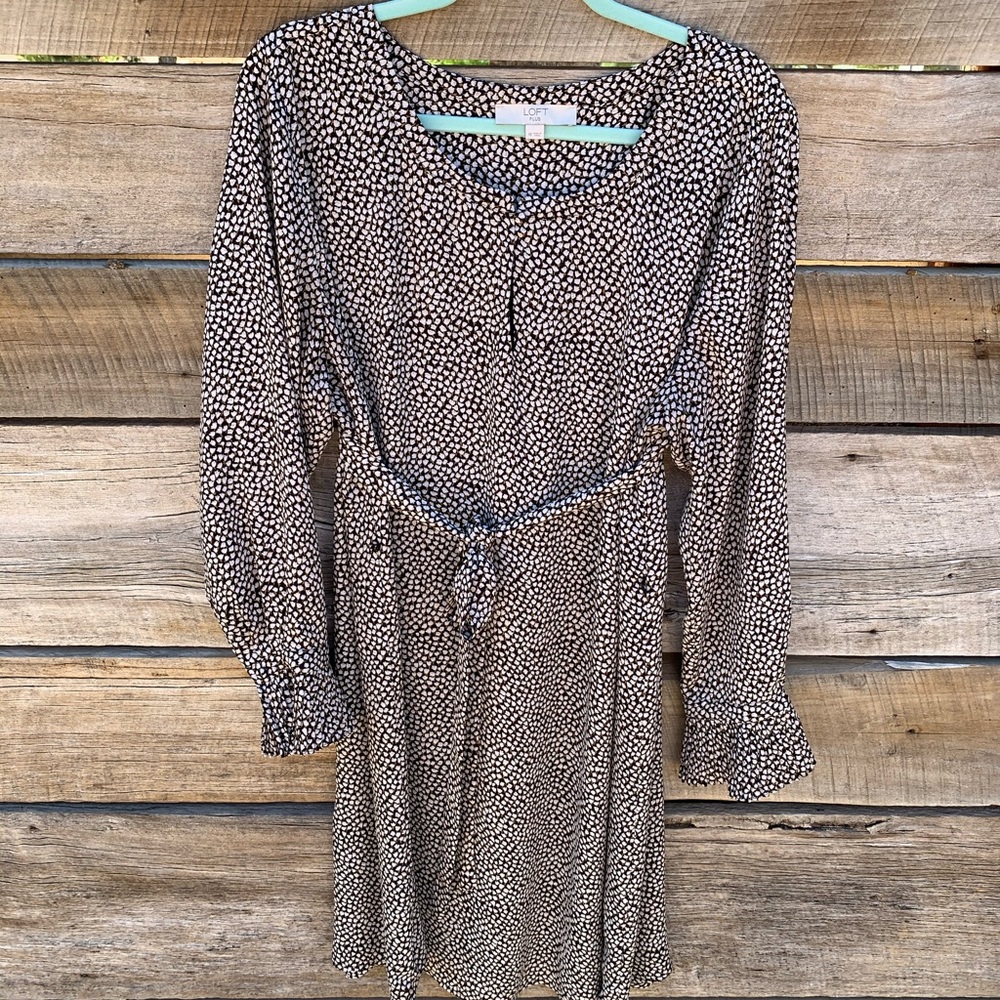 Size 18 Plus Size Loft Dress with Bell Sleeves